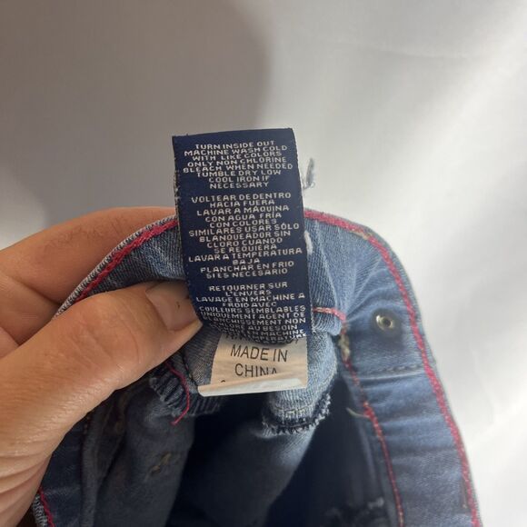 Vigoss Girls Size 4T Blue Jean Skinny Jagger With Unicorn Sequins - Picture 5 of 5